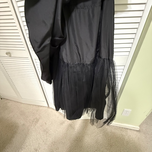 David’s Bridal Black Satin Gown - Picture 3 of 8